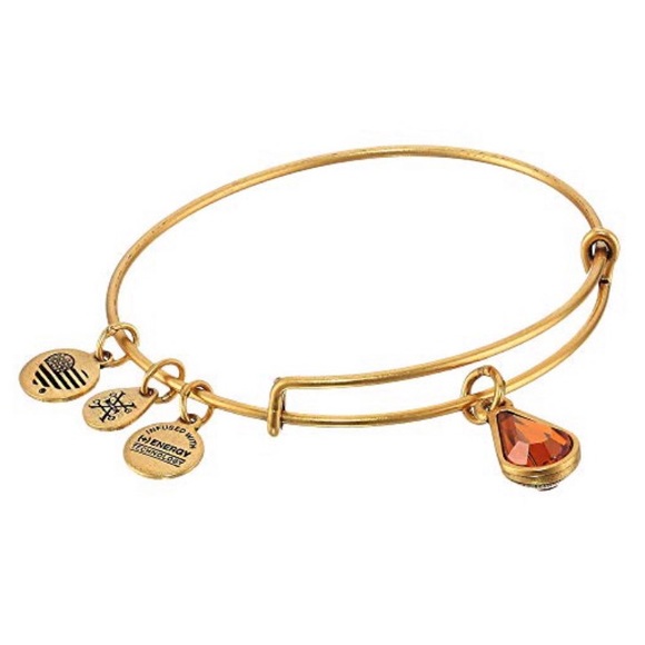 NWT Alex and Ani Swarovski Teardrop Topaz Bangle - Picture 2 of 5